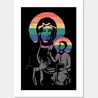 Virgin Mary with rainbow - LGBTQ Style Posters and Art